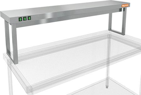 картинка ПОЛКА ТЕПЛОВАЯ ОДНОЯРУСНАЯ HICOLD TP1-14/4 от магазина Restoranshop.ru