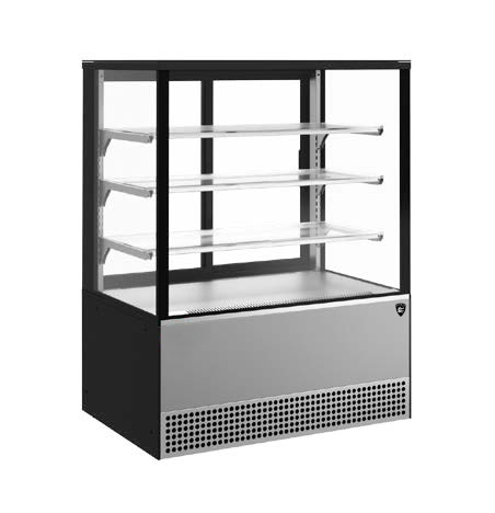 картинка ВИТРИНА КОНДИТЕРСКАЯ KAYMAN KВК-950М ЛЮКС КВАДРО ЧЕРНЫЙ от магазина Restoranshop.ru