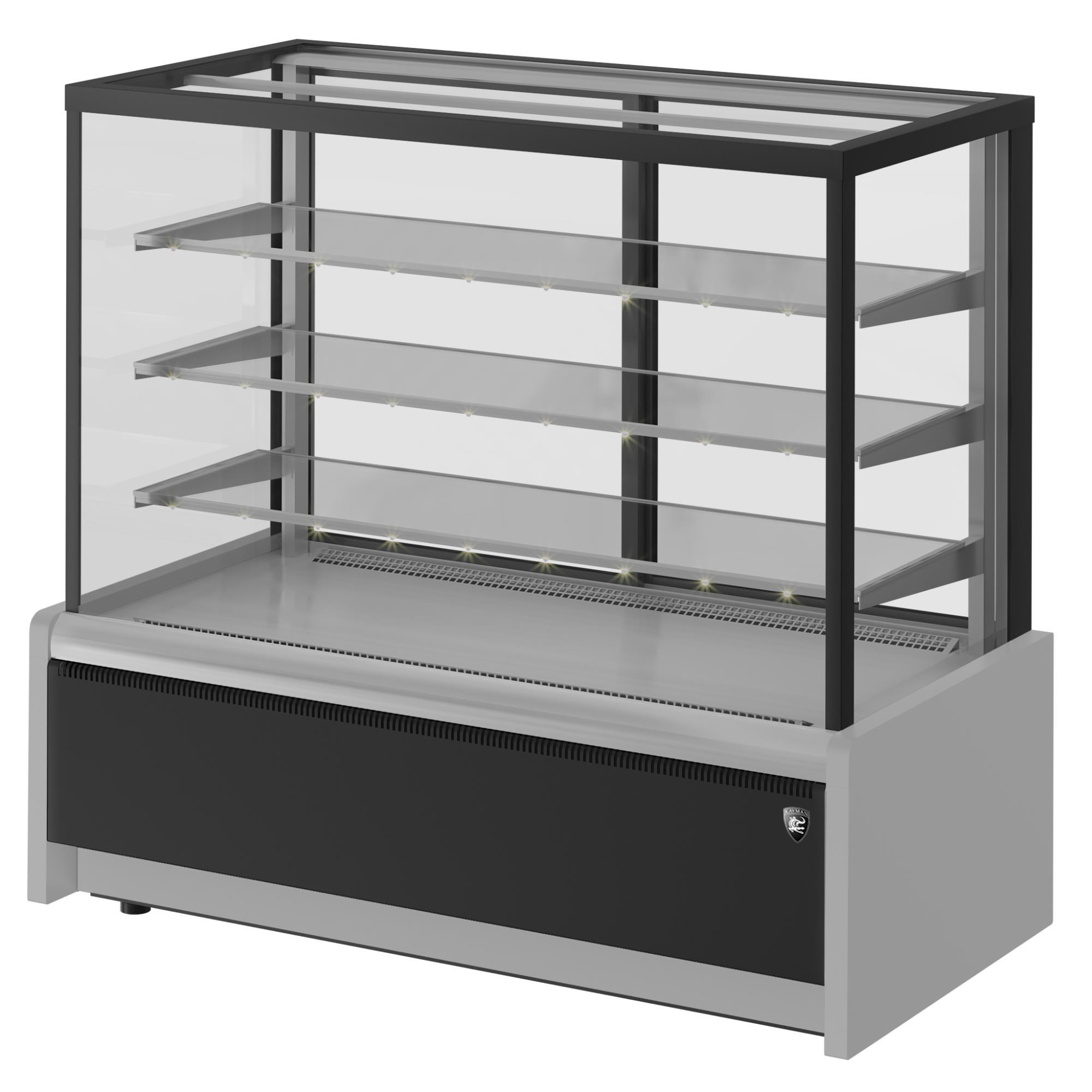 картинка ВИТРИНА КОНДИТЕРСКАЯ KAYMAN K-ВК-1300 КВАДРО СЕРЕБРО от магазина Restoranshop.ru