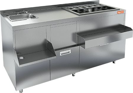 картинка СТАНЦИЯ БАРНАЯ С БОРТОМ HICOLD НБМКС-15/6БПК от магазина Restoranshop.ru